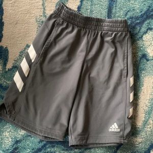 Adidas Gray Athletic Shorts Boys Size 8